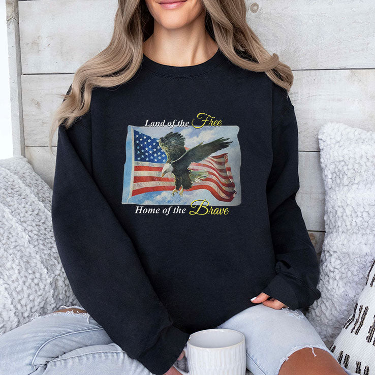 Land Of The Free Home Of The Brave America Flag T Shirt