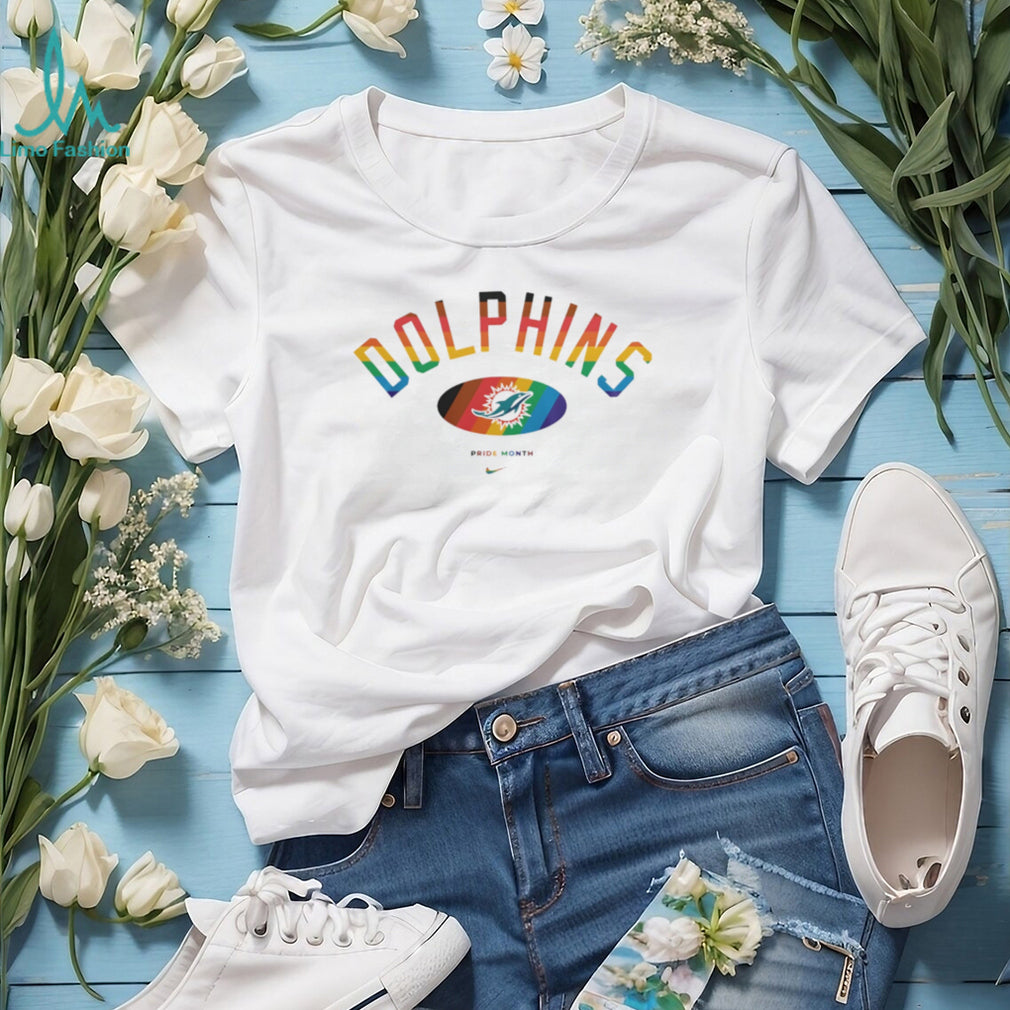 Miami Dolphins Pride Month Rainbow logo shirt