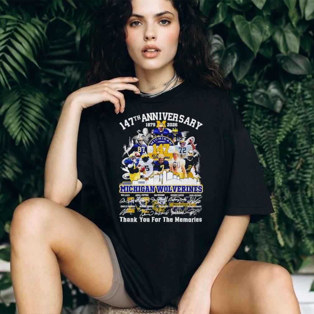 Michigan Wolverines 147th Anniversary (1879 2026) Legends Signatures T Shirt