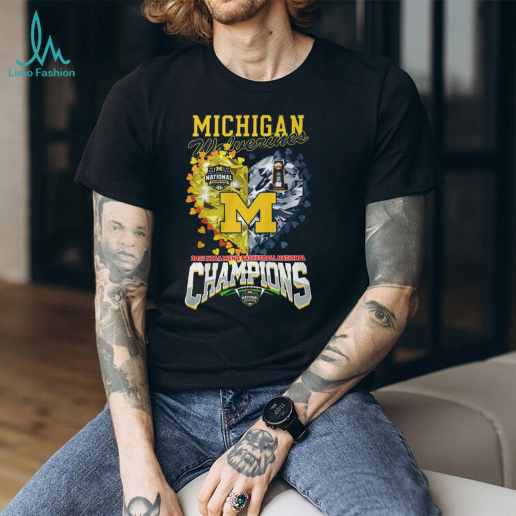 Michigan Wolverines 2024 NCAA Men’s Basketball National Champions Heart T Shirt