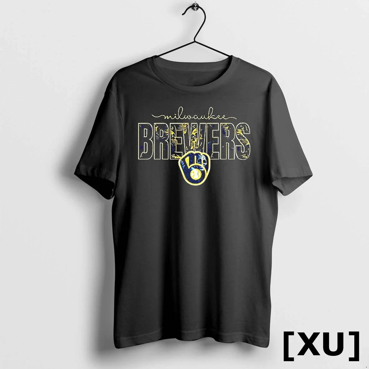 Milwaukee Brewers Skulls Floral Graphic Baseball Tshirts Sweater