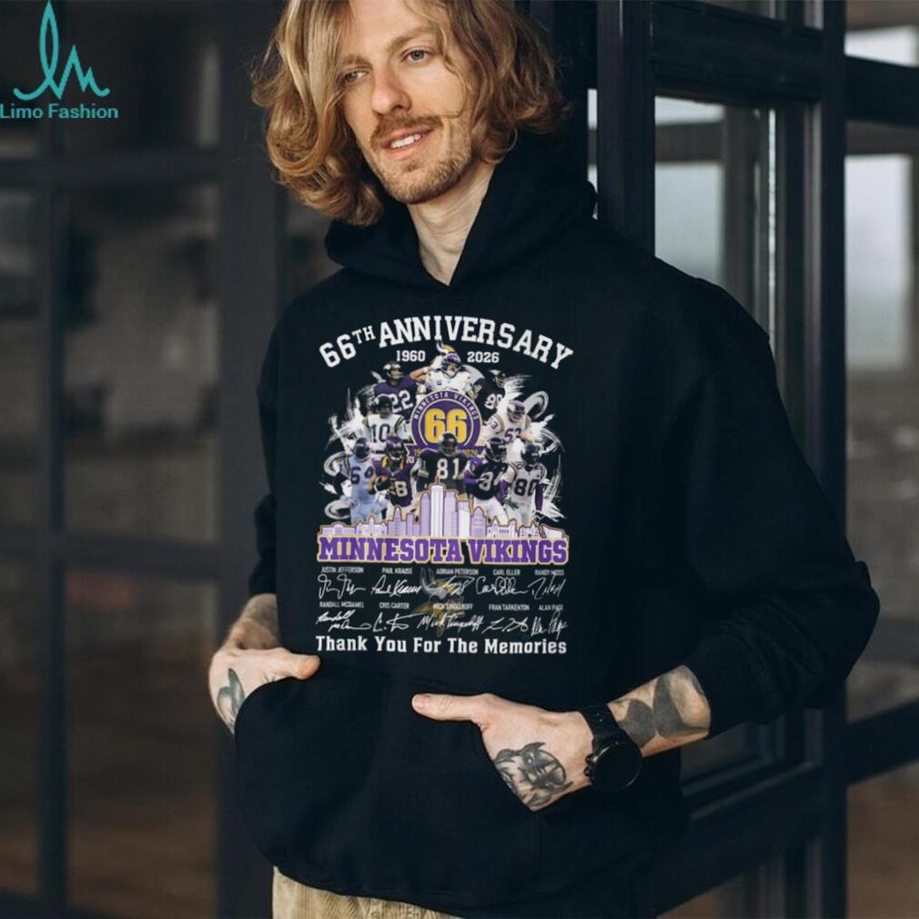 Minnesota Vikings 66th Anniversary Legend Signatures Shirt