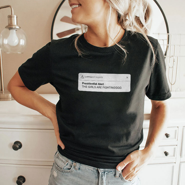 Musk Trump Presidential Alert The Girls Are Fighting T Shirt