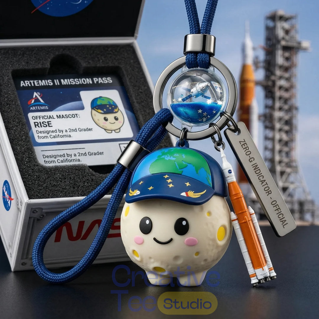 NASA Artemis II Official Commemorative Mascot Keychain