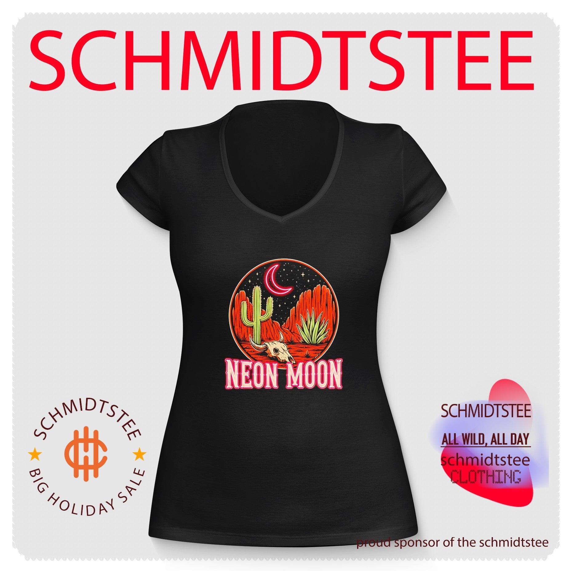 Neon moon desert moon retro shirt