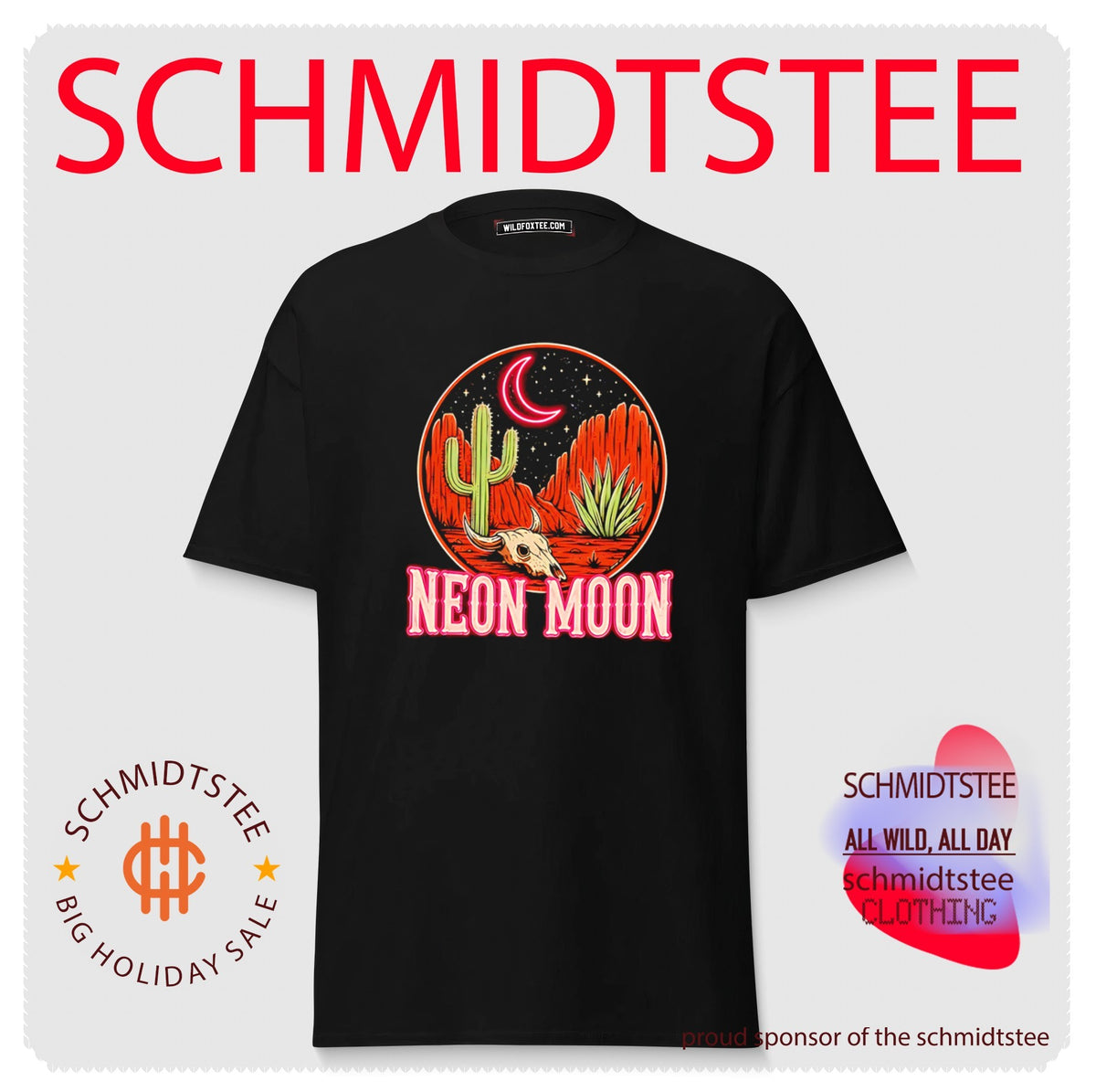 Neon moon desert moon retro shirt