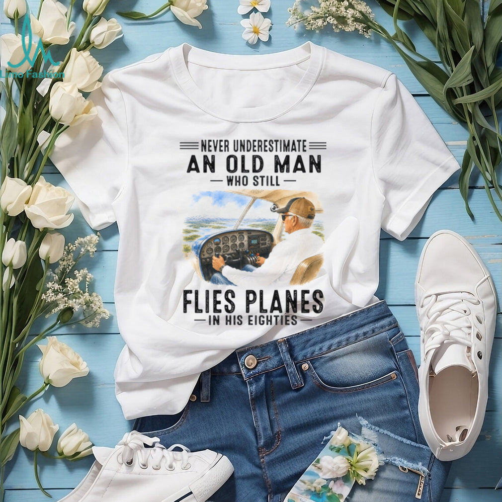 Never Underestimate An Old Man Who Still Plays Billiards Eighties Shirt