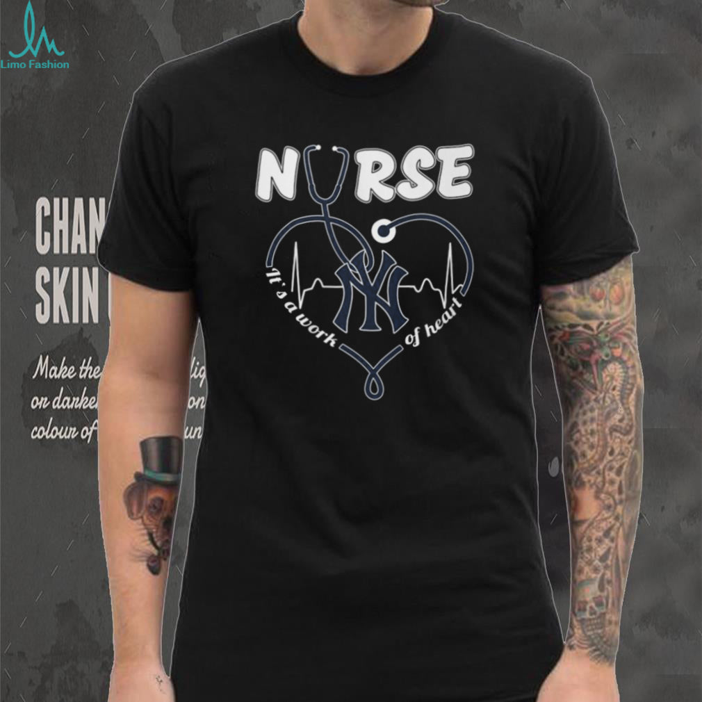 New York Yankees Nurse It’s A Work Of Heart Stethoscope T Shirt