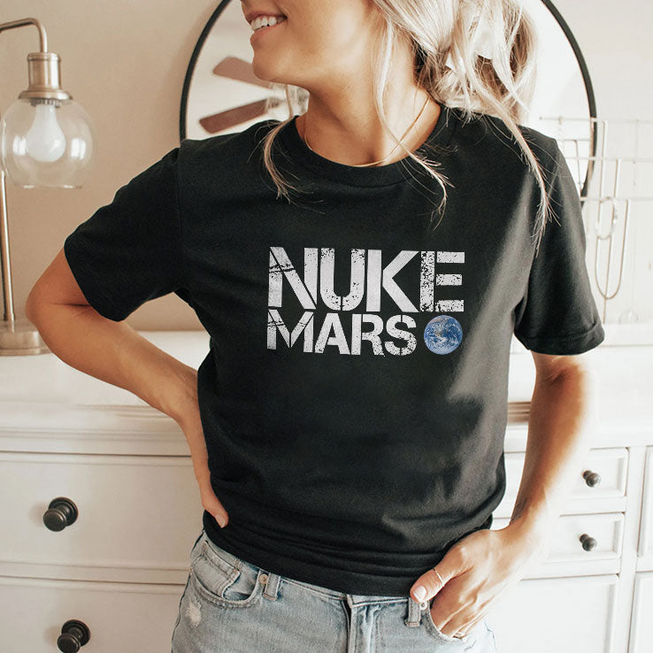 Nuke Mars Elon Musk T Shirt