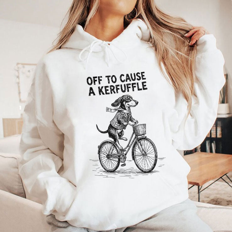 Off To Cause A Kerfuffle Dachshund T Shirt