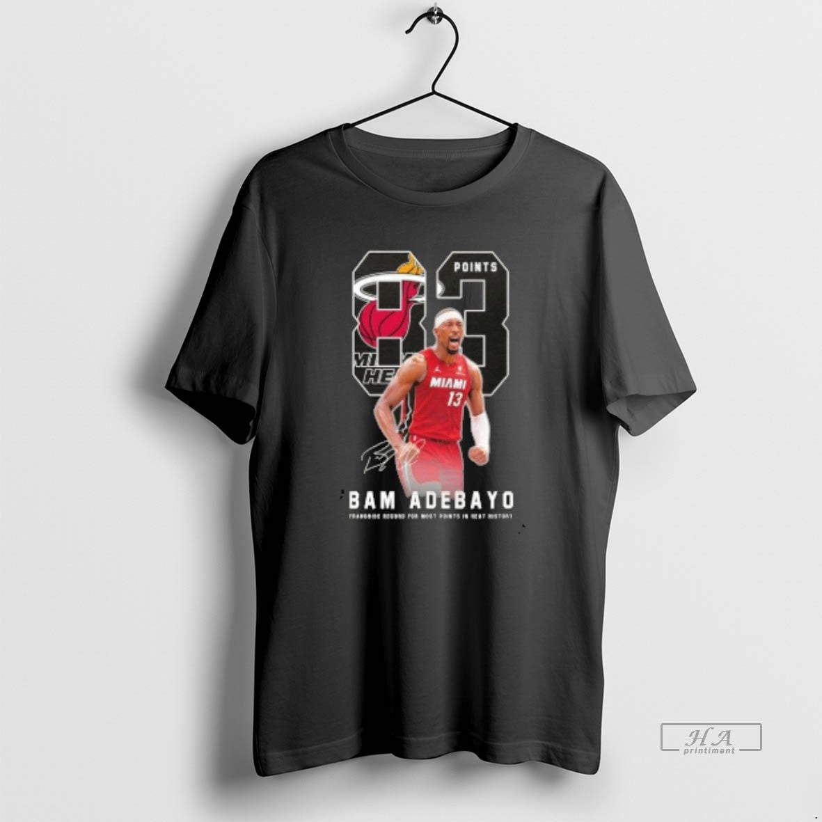 Official Bam Adebayo Miami Heat 83 Points Signature