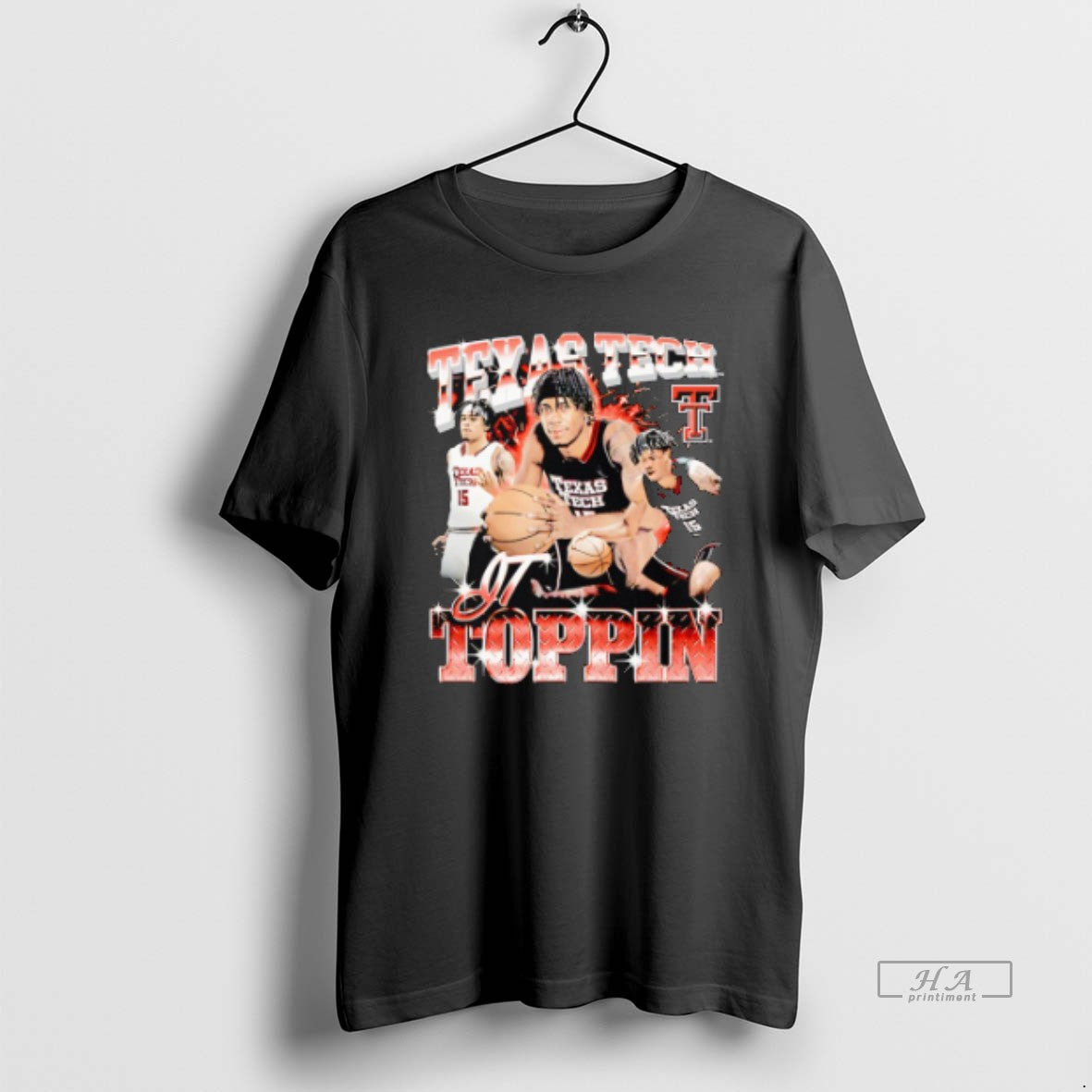 Official Jt Toppin 15 Texas Tech Red Raiders Basketball Graphic