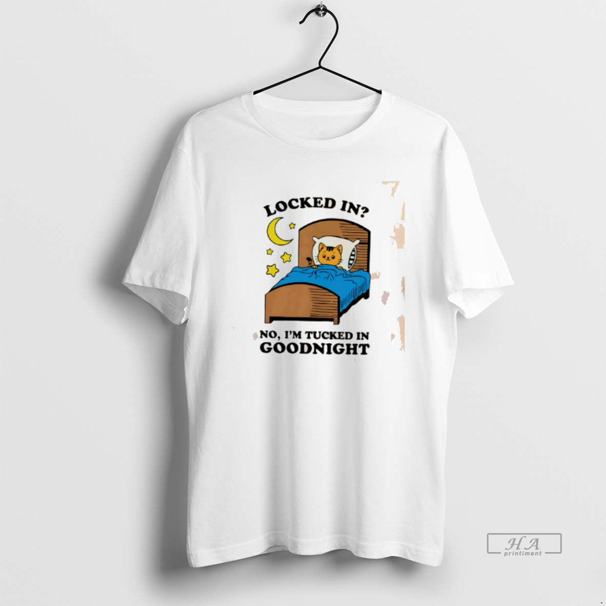 Official Locked In No Im Tucked In Goodnight Tee