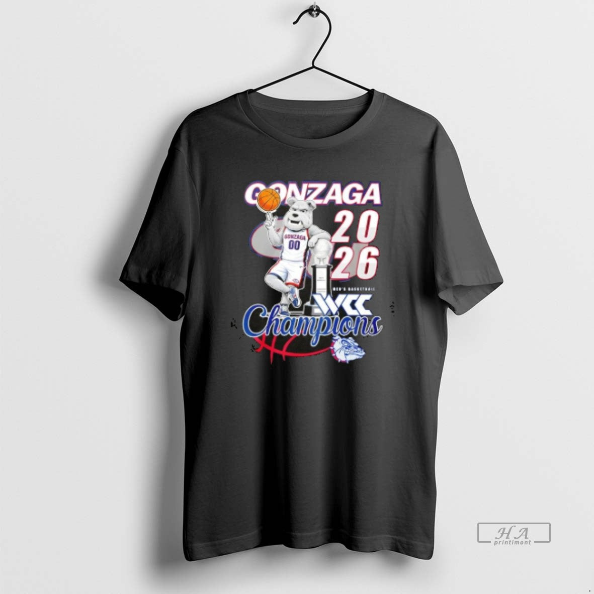 Official Mascot Gonzaga Bulldogs Mens Basketball Champions