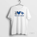 Official Peace Love Dodgers Los Angeles Blue Heart Baseball