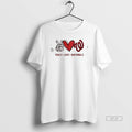 Official Peace Love Nationals Washington Red Heart Curly W