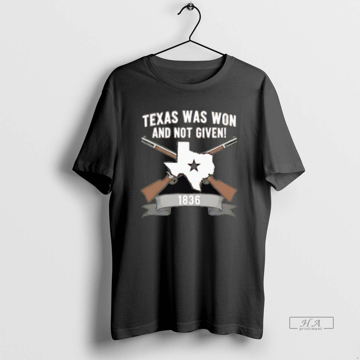 Official Texas Was Won And Not Given Esst 1836 Gun And Map Vintage