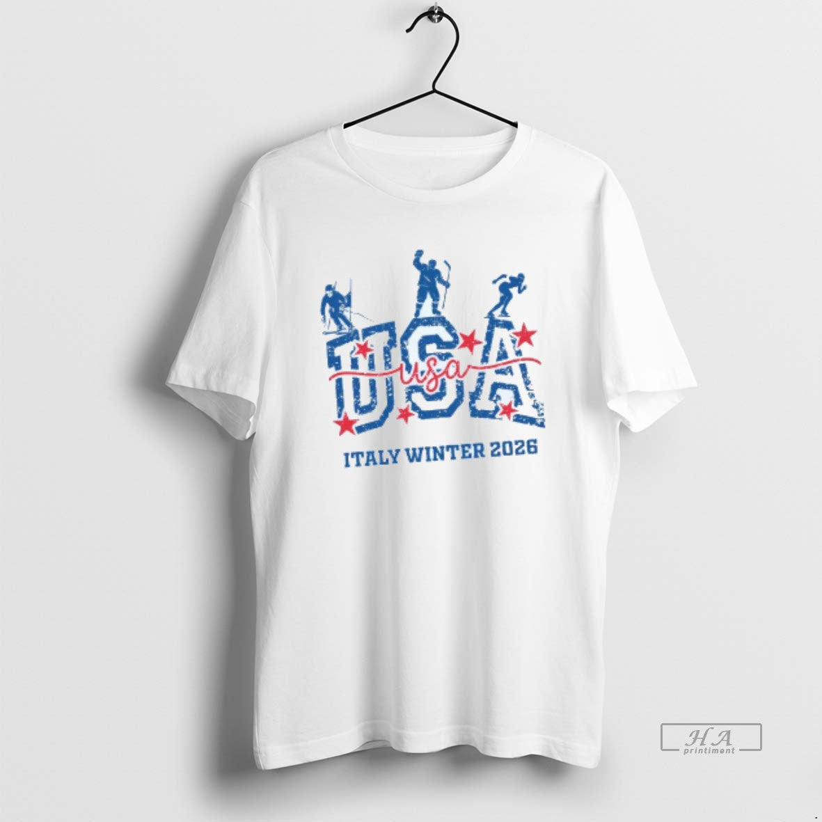 Official Usa Italy 2026 Winter Games Snowboarding Mens White Tee