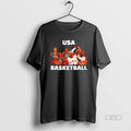 Official Usa Basketball Dream Team Player Vintage Blackshirt