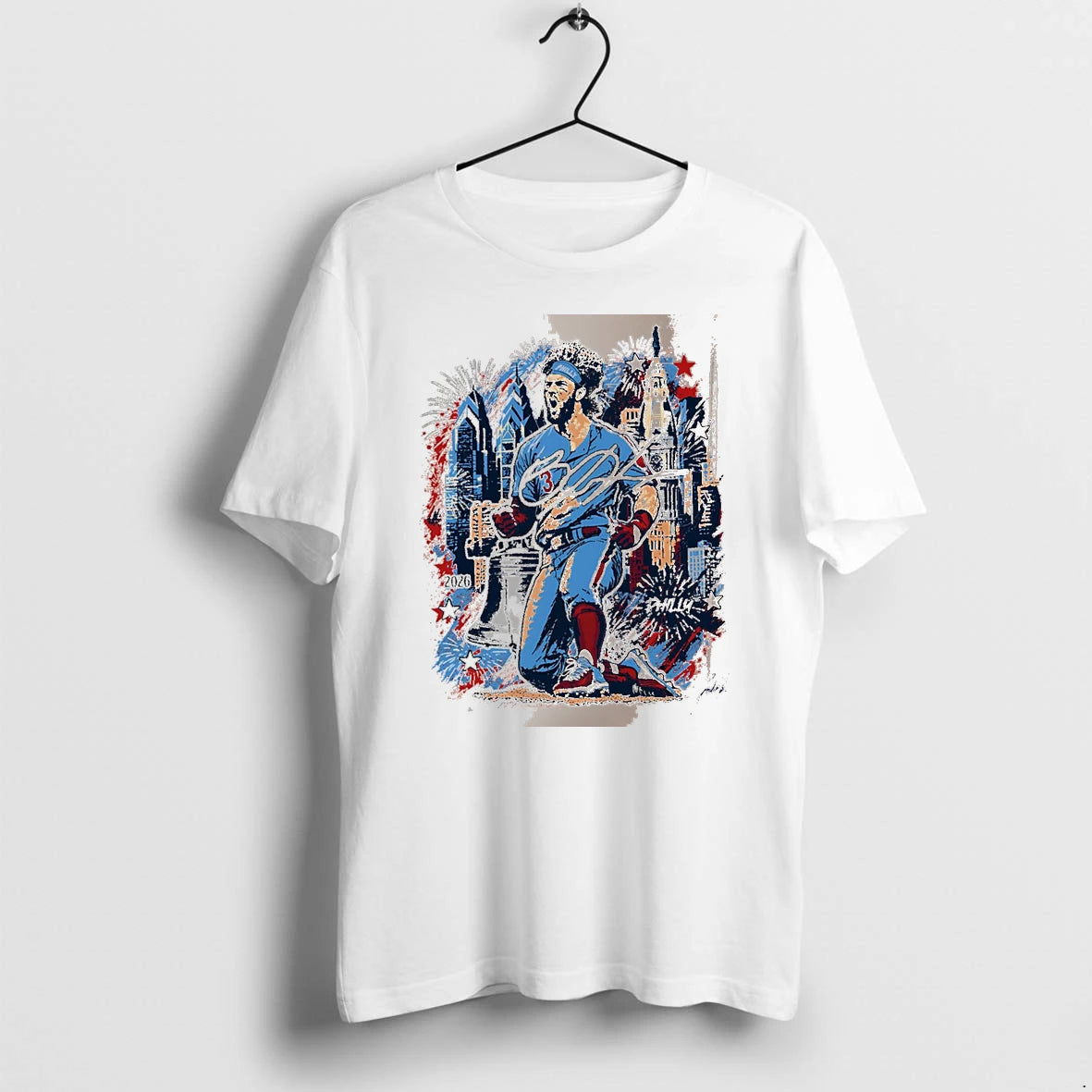 Officials 2026 Philly Bryce Harper White Premium T Shirt