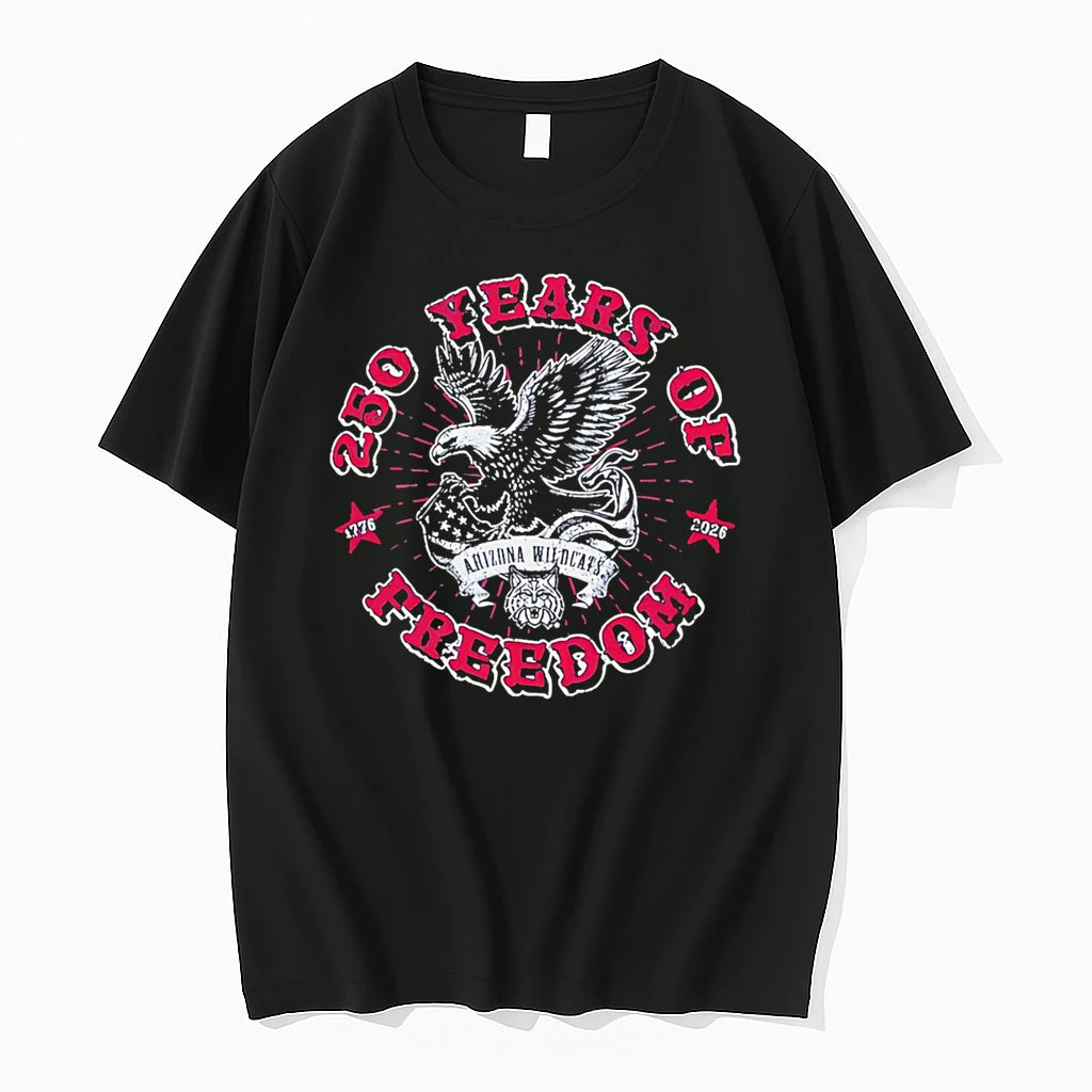 Officials 250 Years Of Freedom Arizona Wildcats 1776 2026 Premium T Shirt
