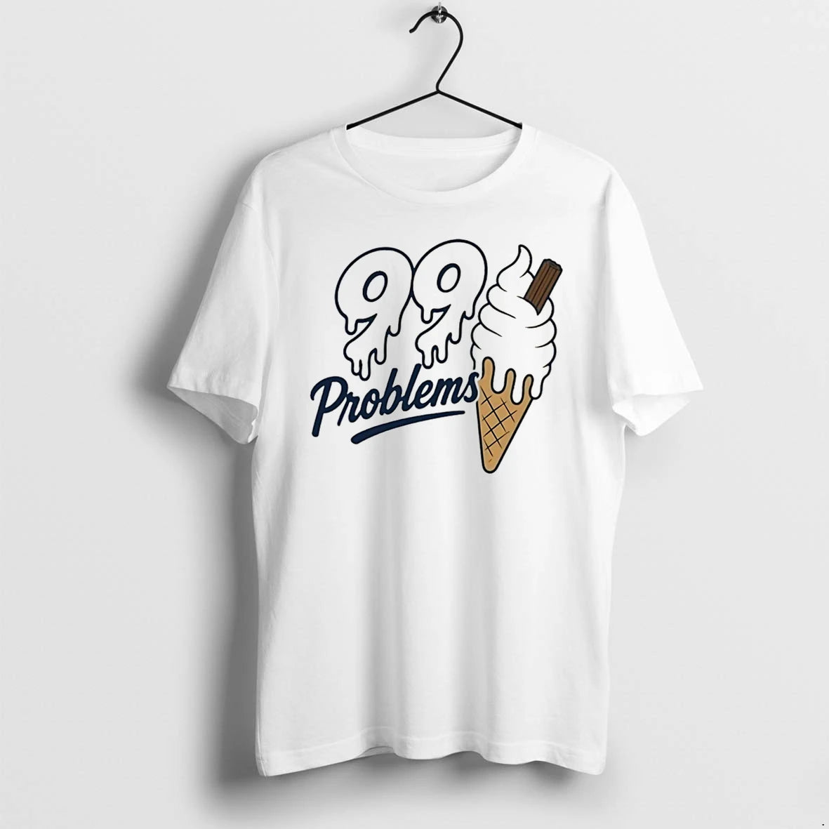 Officials 99 Problems Ice Cream Funny Food Pun Soft Serve Tee Premium T Shirt