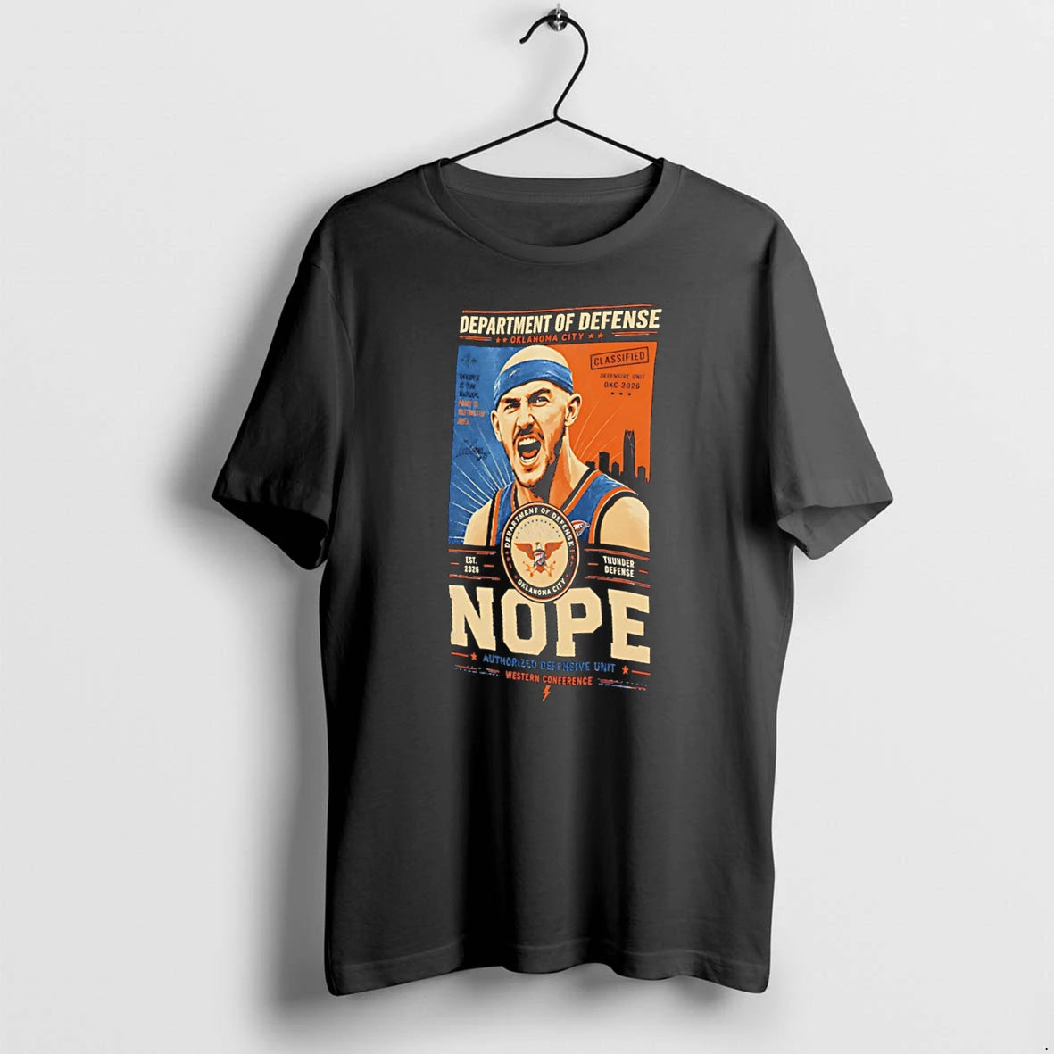 Officials Alex Caruso Oklahoma City Thunder Nope Department Of Defense Tee Premium T Shirt
