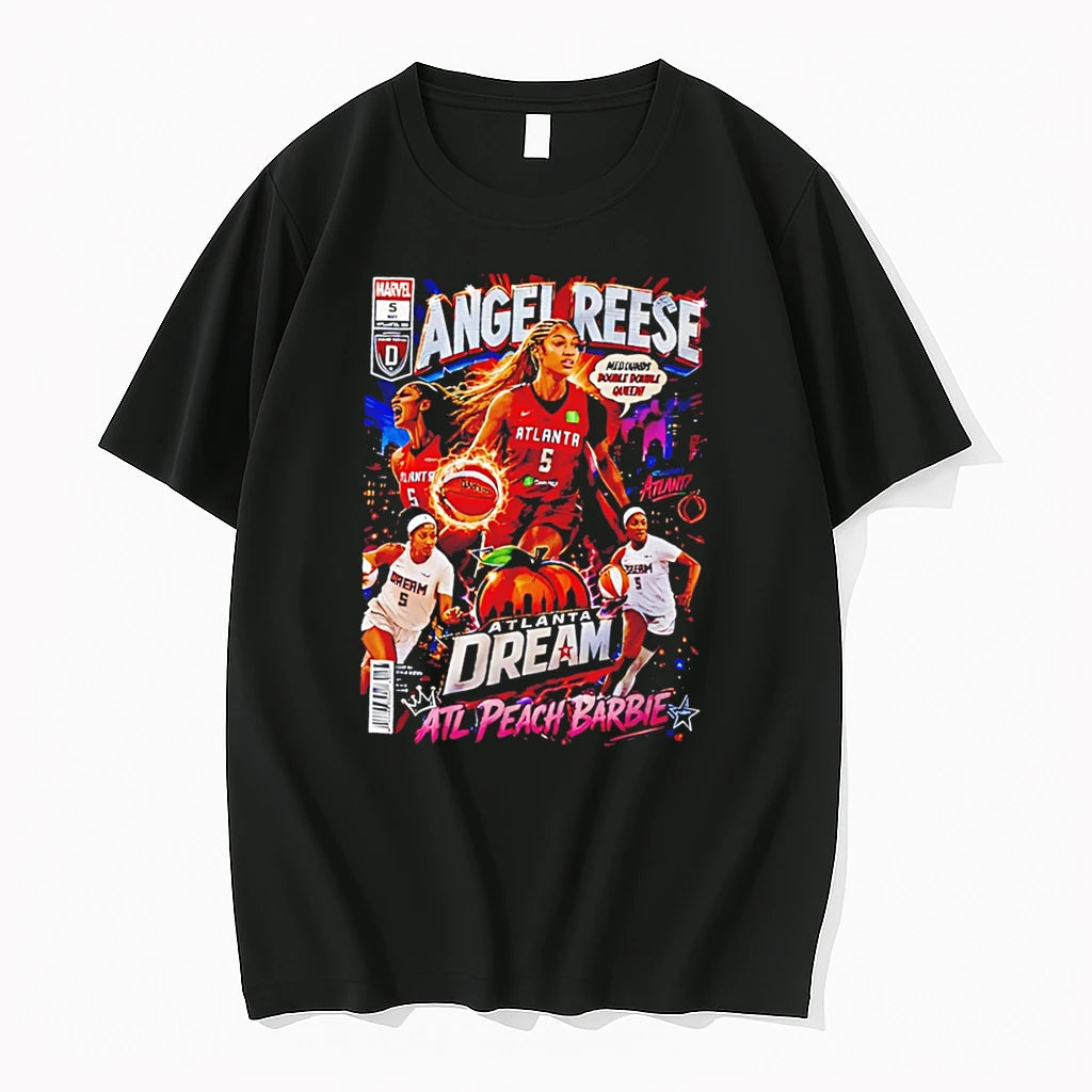 Officials Angel Reese Atlanta Dream Atl Peach Barbie Comic Cover Tee Premium T Shirt