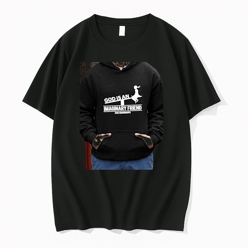 Officials Atheism God Is An Imaginary Friend For Grownups Seesaw Silhouette Premium T Shirt