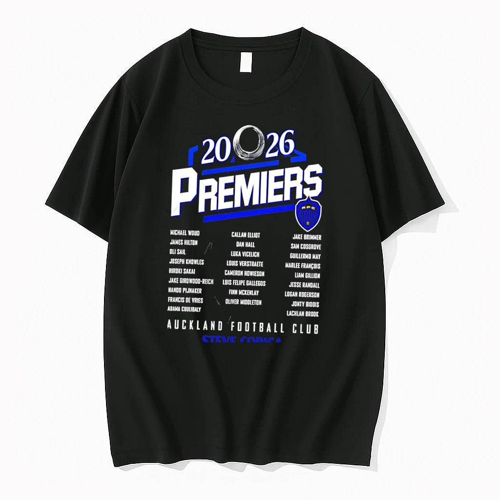 Officials Auckland Fc Premier League 2026 Champions Player Names Tee Premium T Shirt