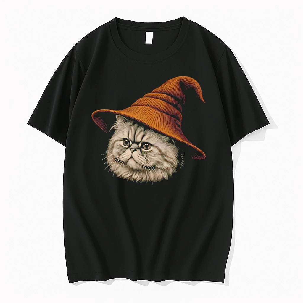 Officials Beanie Cat Wizard Cartoon Tee Premium T Shirt