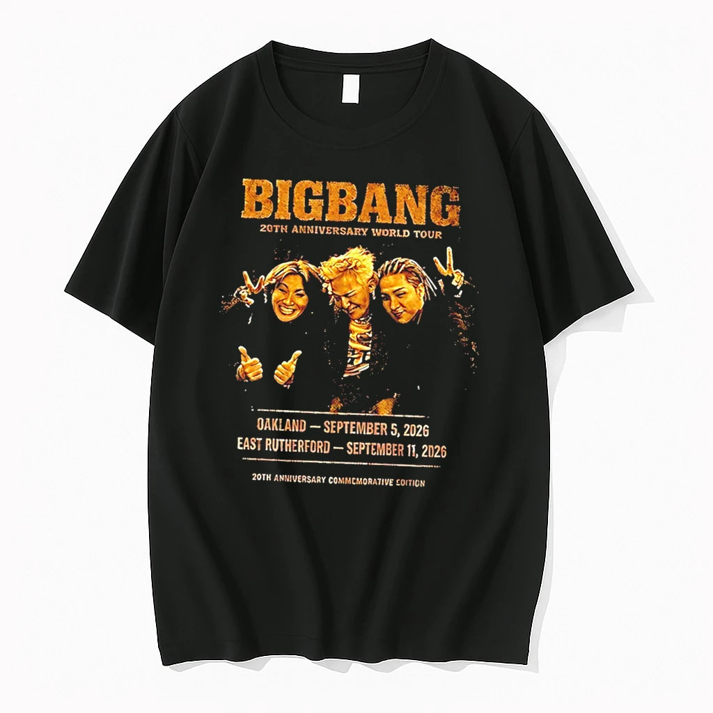 Officials Bigbang 20th Anniversary World Tour 2026 Commemorative Edition Tee Premium T Shirt