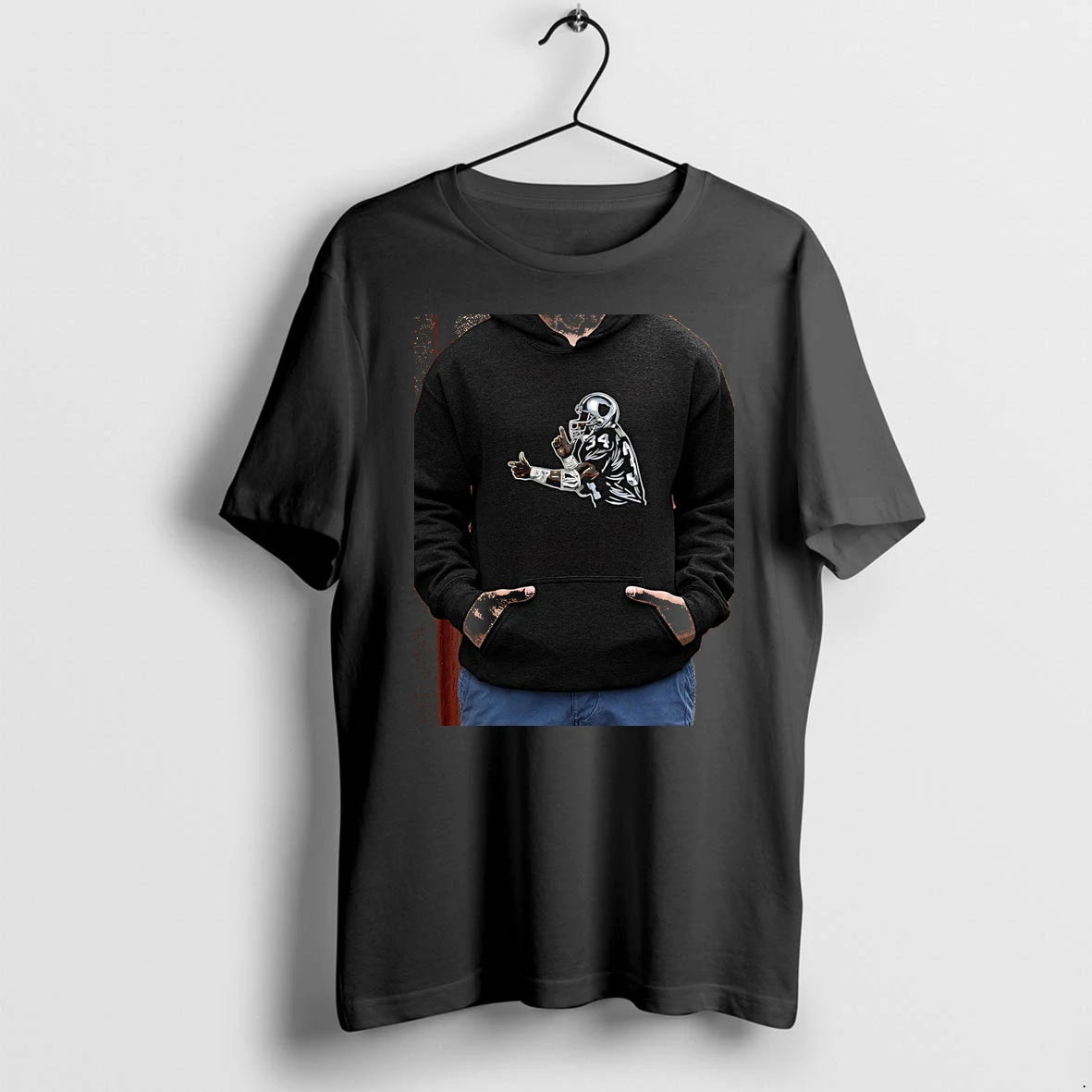 Officials Bo Jackson Las Vegas Raiders 34 Signature Touchdown Celebration Premium T Shirt