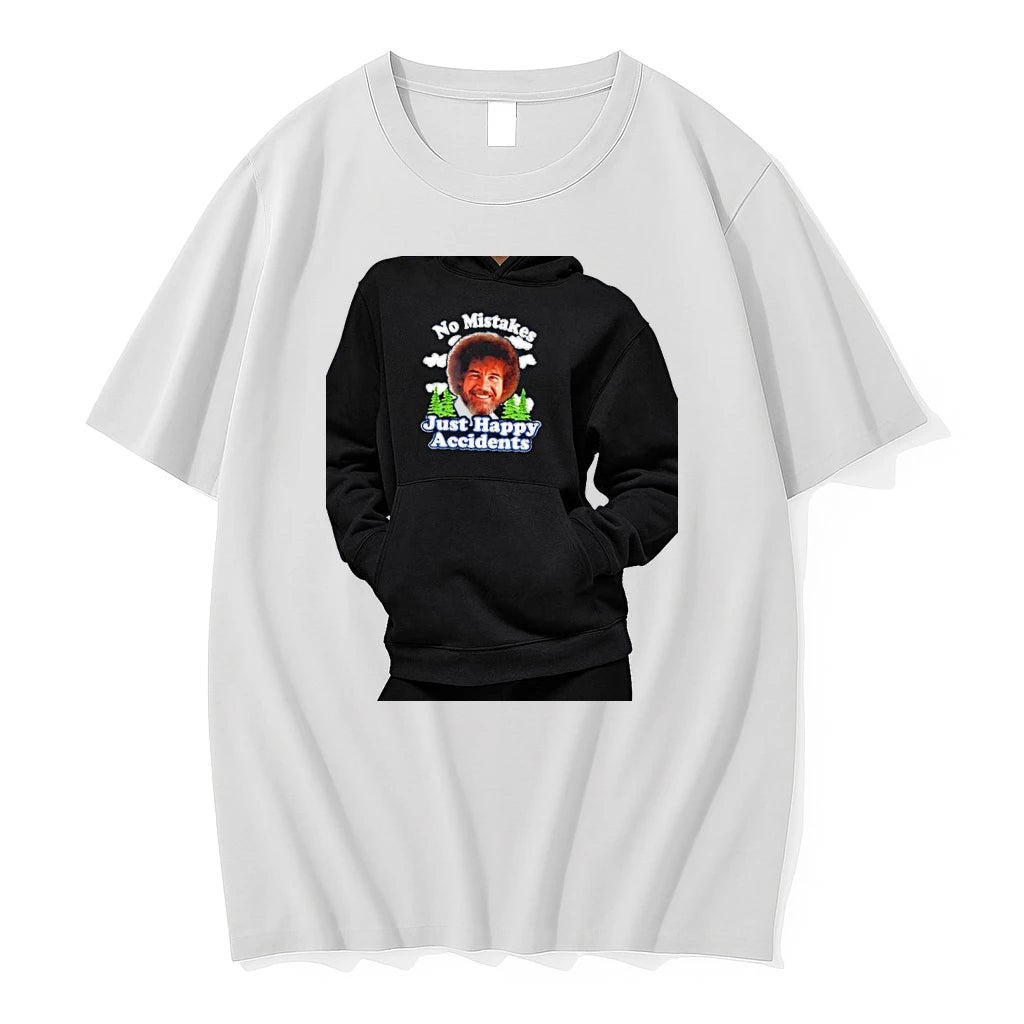 Officials Bob Ross No Mistakes Just Happy Accidents Painting Quote Tribute Premium T Shirt