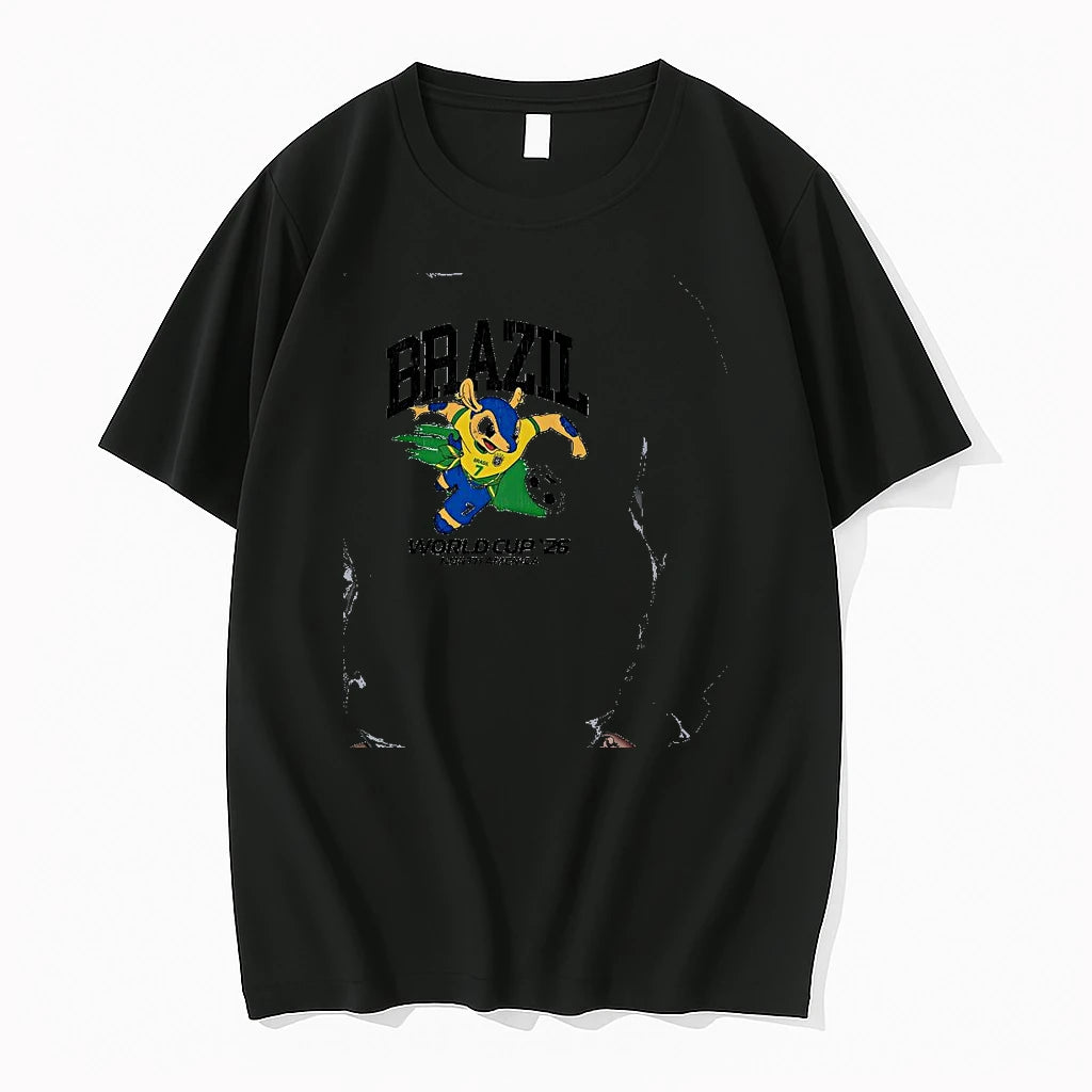 Officials Brazil Football Mascot Brazil World Cup 26 North America Premium T Shirt