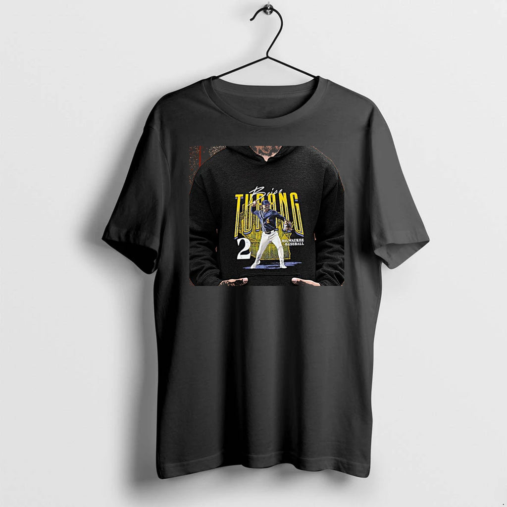 Officials Brice Turang Milwaukee Brewers Brice Turang 2 Milwaukee Baseball Signature Premium T Shirt