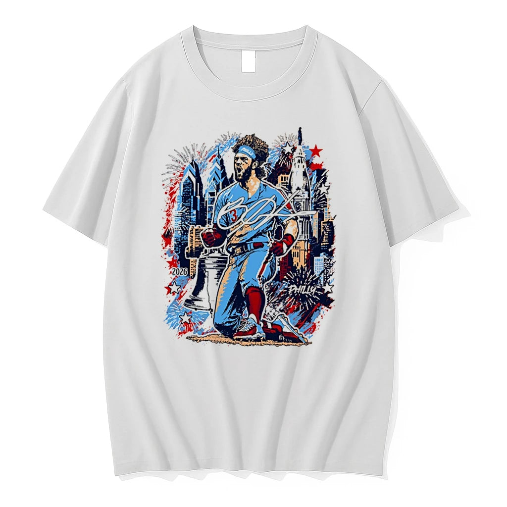 Officials Bryce Harper Philadelphia Phillies Mlb Players All Star Signature 2026 Tee
