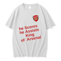 Officials Bukayo Saka Arsenal He Scores He Assists King Of Arsenal Premium T Shirt