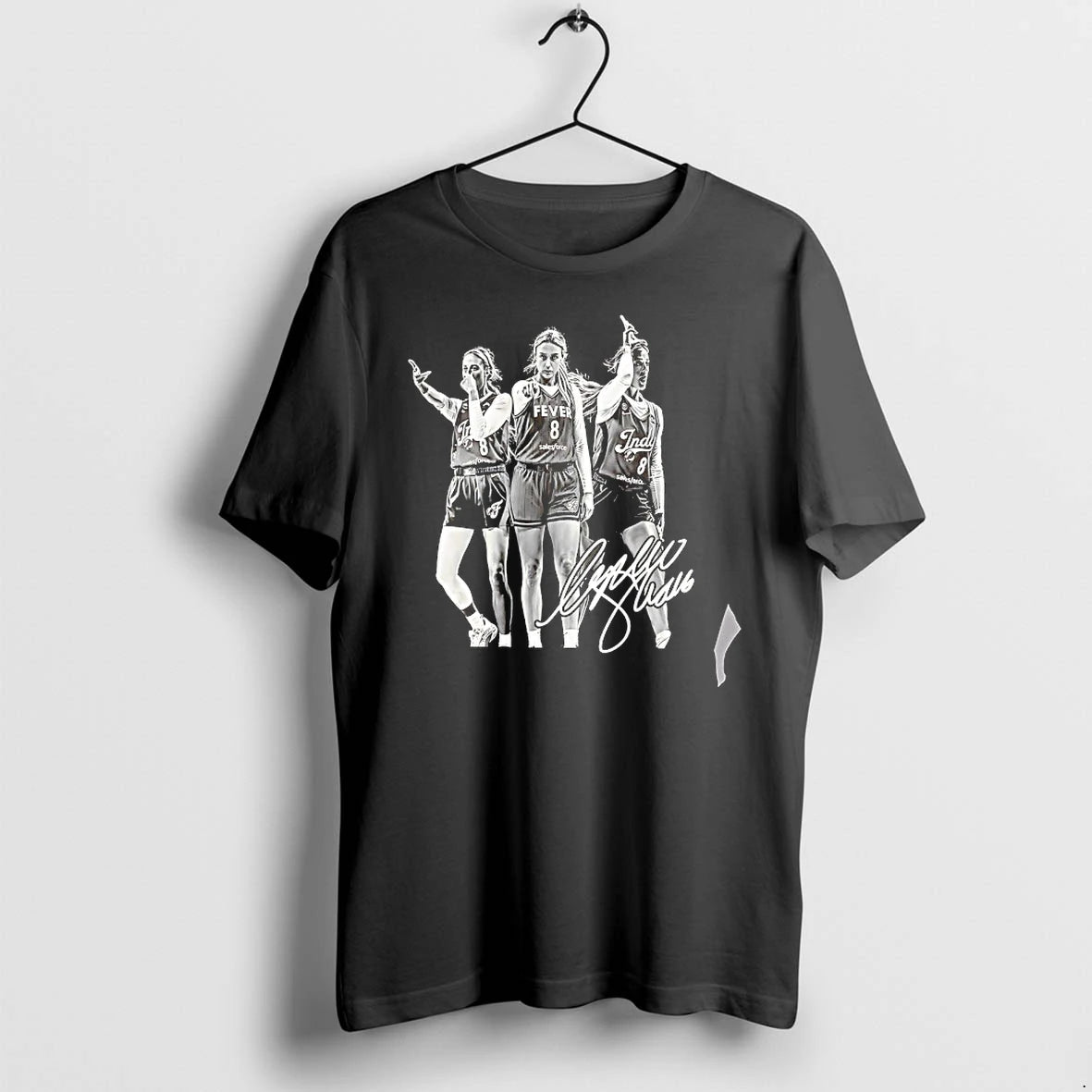 Officials Caitlin Clark Indiana Fever Wnba Triple Pose Signature Premium T Shirt