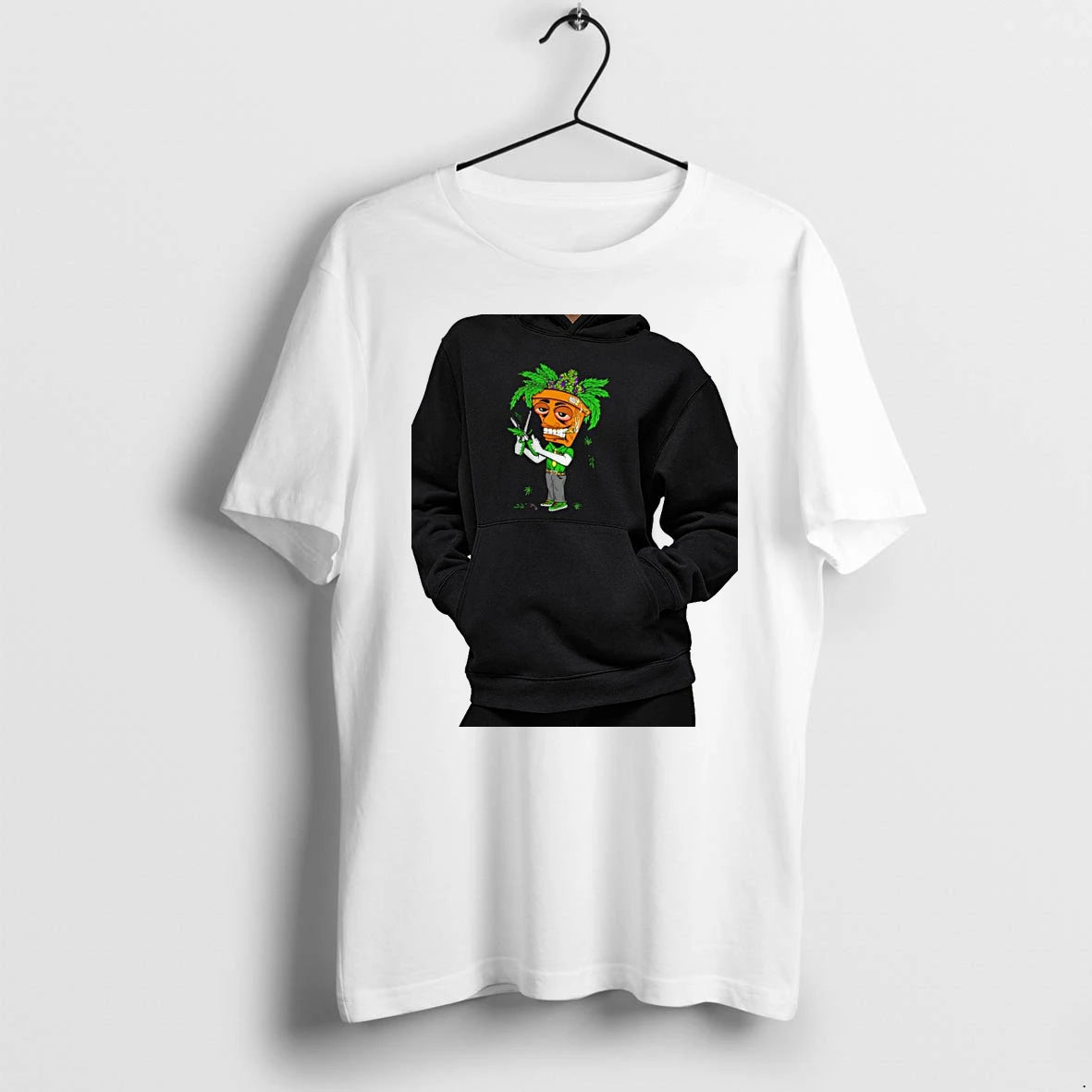 Officials Cannabis Plant Character With Push Tree Premium T Shirt