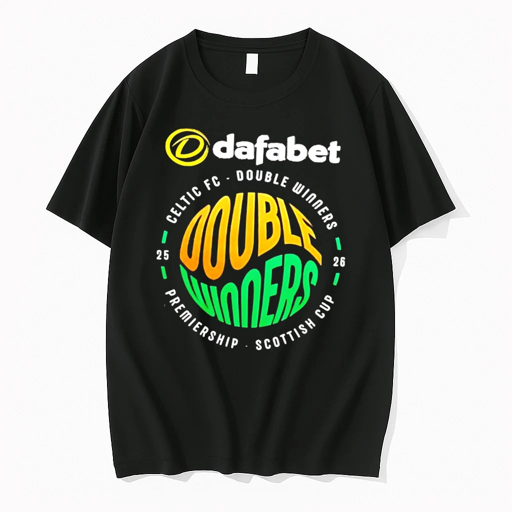 Officials Celtic Fc 2025 26 Double Winners Champions Tee Premium T Shirt
