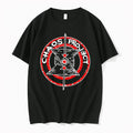Officials Chaos Project Red Target Symbol Circular Logo Graphic Black Premium T Shirt