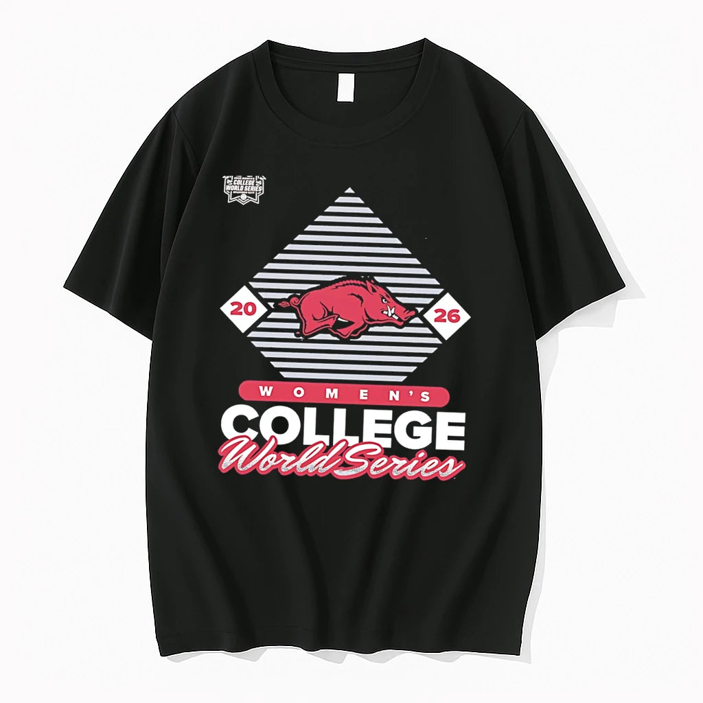 Officials Charcoal Arkansas Razorbacks 2026 Ncaa Softball Womens College World Series Tee