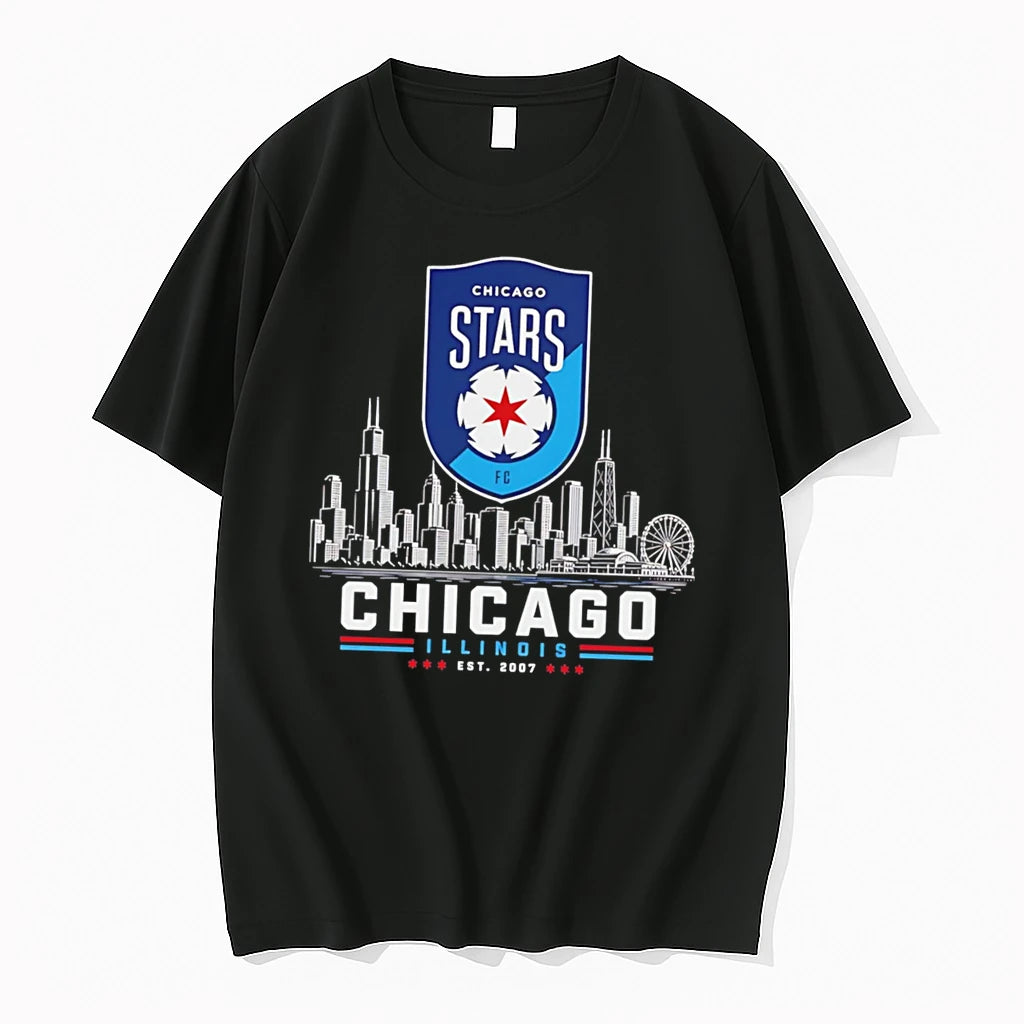 Officials Chicago Stars Fc Chicago Illinois Est 2007 City Skyline Tee Premium T Shirt