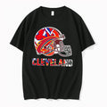 Officials Cleveland Browns Helmet And Cleveland Cavaliers Logo Tee Premium T Shirt