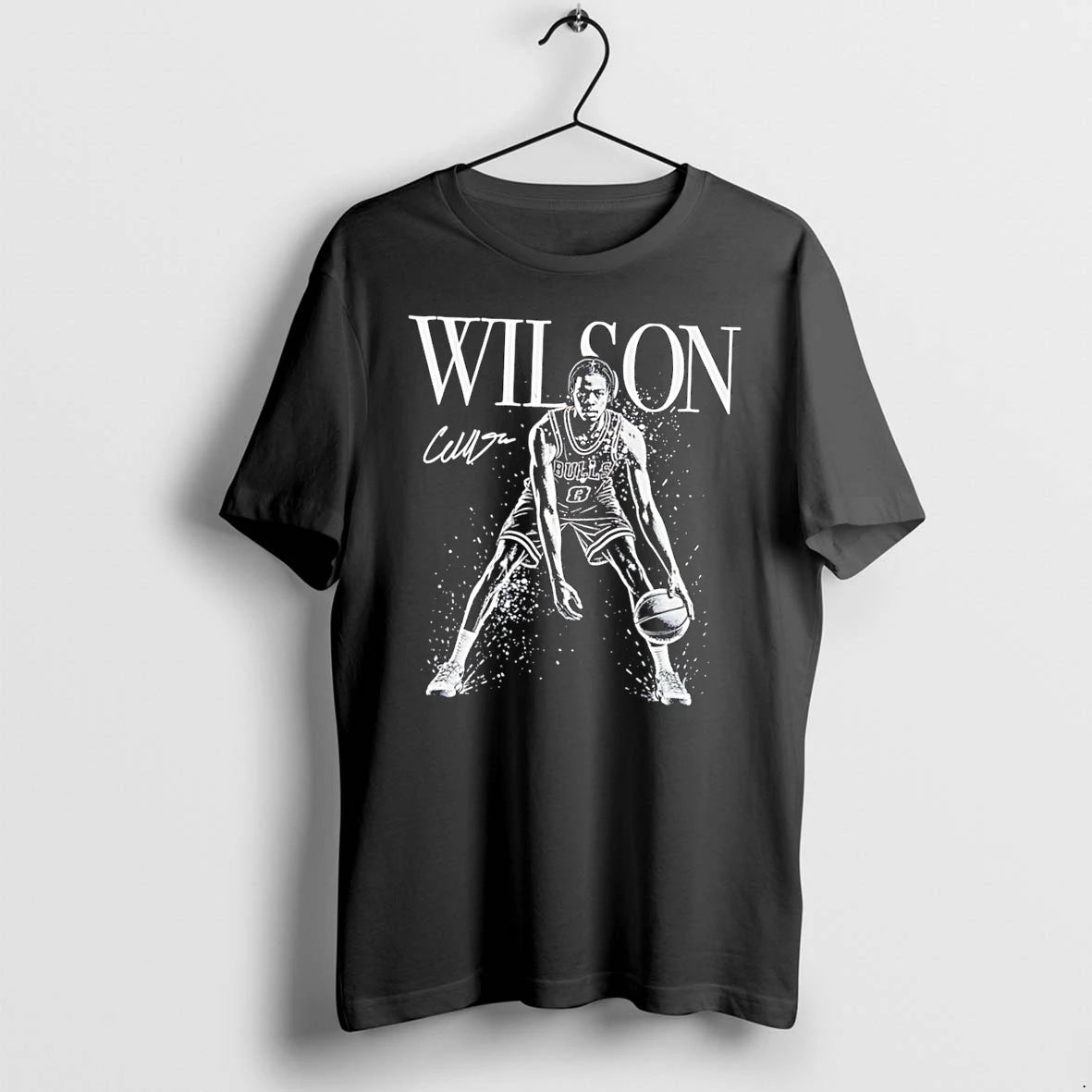 Officials Coby White Autograph Basketball Player Dribbling Wilson Chicago Bulls Black Premium T Shirt