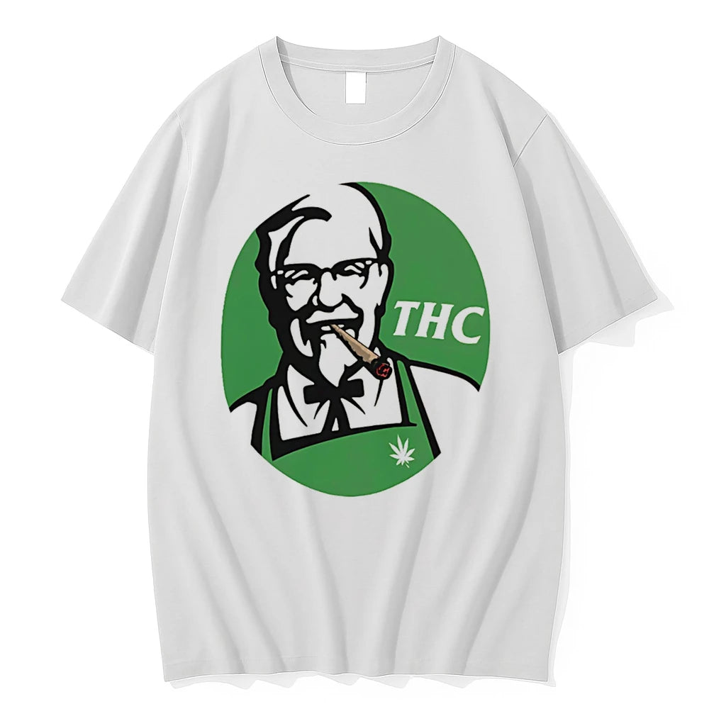 Officials Colonel Sanders Thc Cannabis Parody Kfc Weed Tee Premium T Shirt