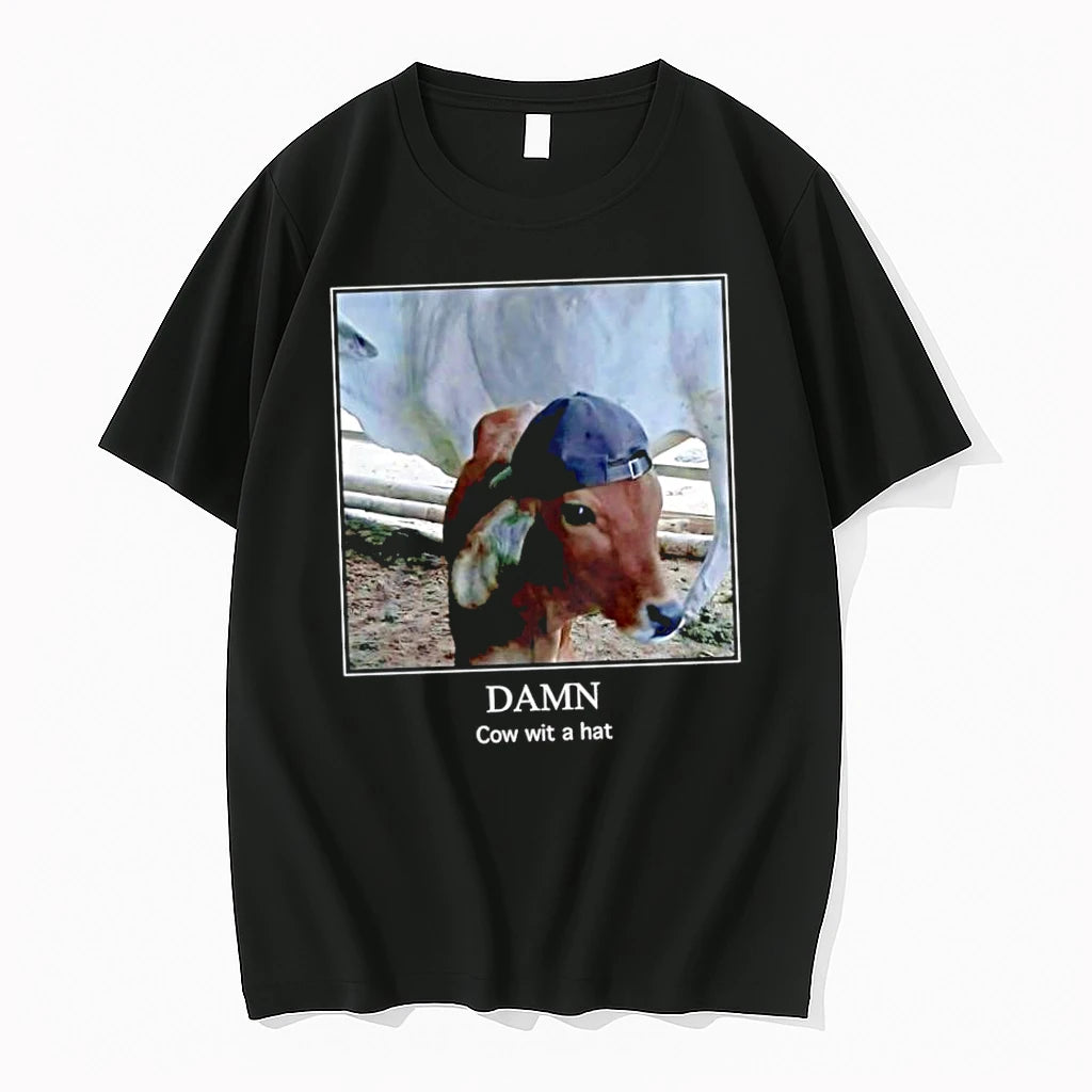 Officials Cow In Hat Damn Cow Wit A Hat Meme Premium T Shirt