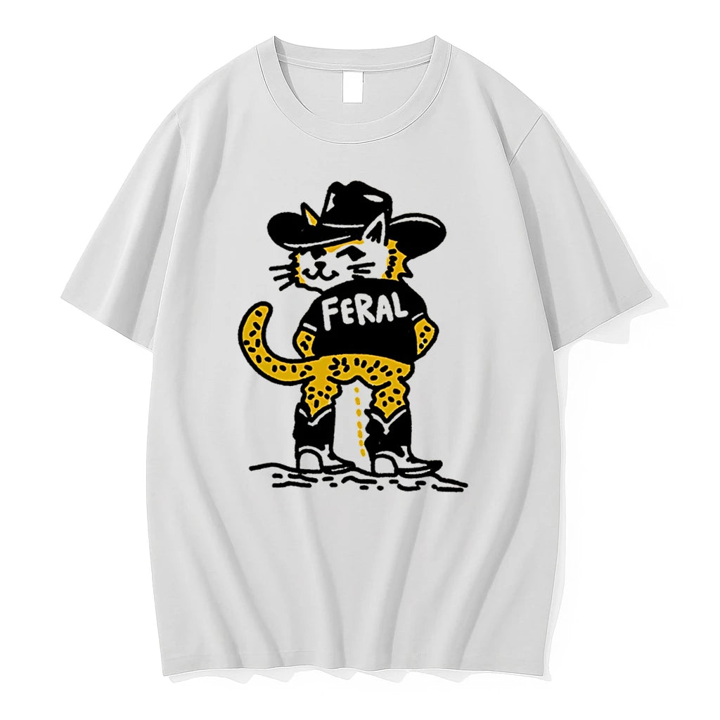 Officials Cowboy Cat Feral Funny Tee Premium T Shirt