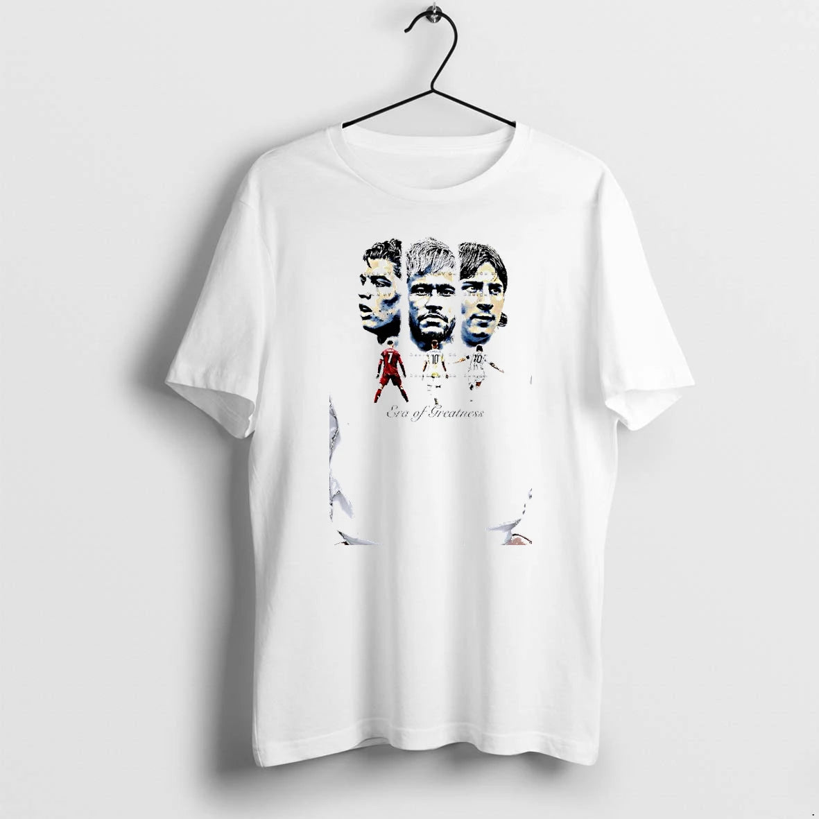 Officials Cristiano Ronaldo Neymar Jr Lionel Messi Era Of Greatness Premium T Shirt